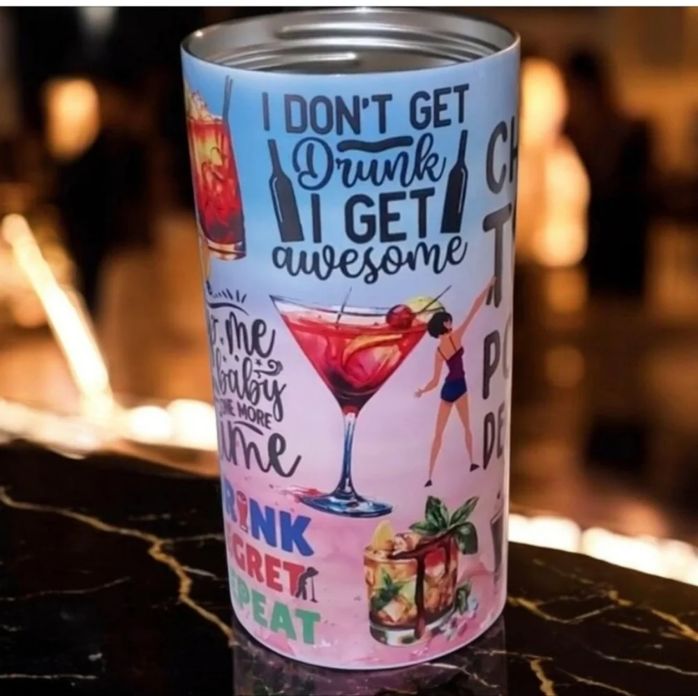 Liquid Therapy Funny Quotes 4 in 1 Can Cooler 14oz Tumbler 🎉sale